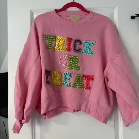 Judith March pink trick or treat sweatshirt size S - Picture 1 of 4